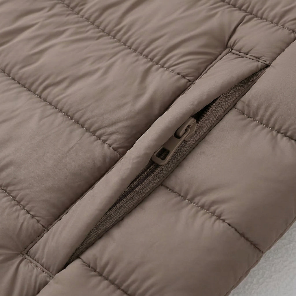Lightweight Quilted Jacket – Zip Front Casual Layer