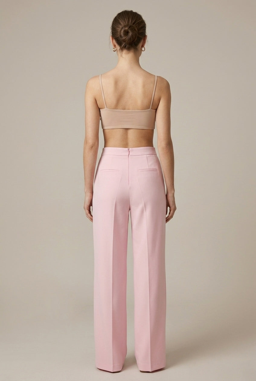 Women's Feather Cuff Tailored Blazer and Trouser Set