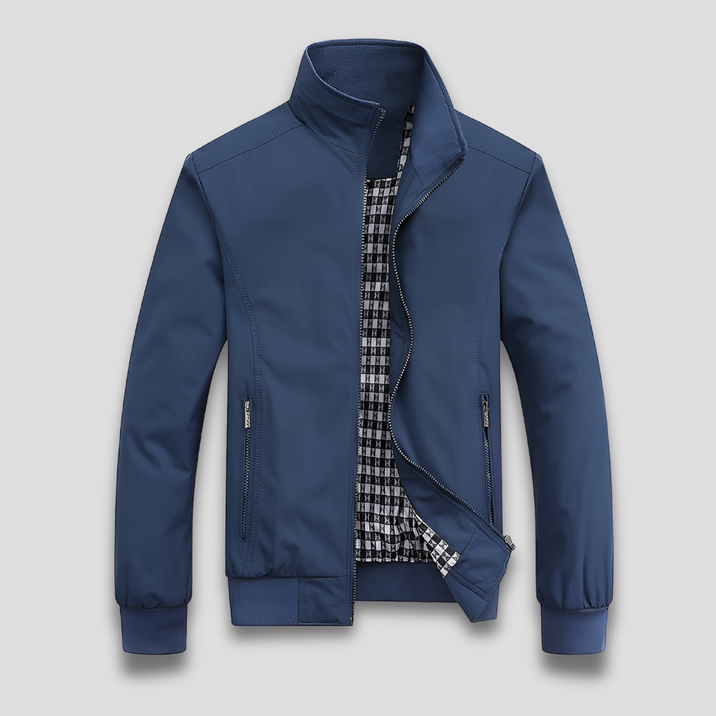 Men's Lightweight Windproof Stand Collar Jacket