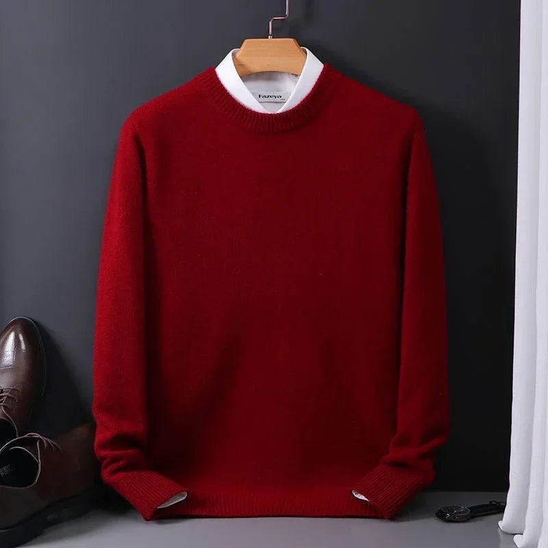 Men's Fine Knit Crewneck Pullover Sweater