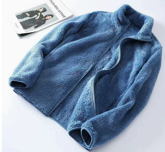 Women's Fleece Jacket with Stand-Up Collar