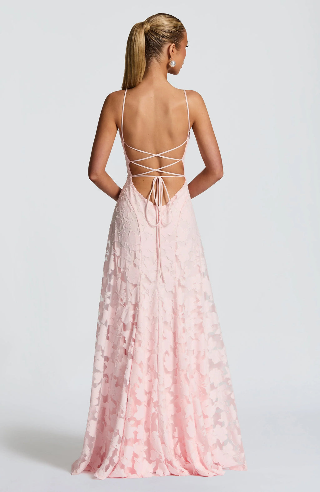 Floral Textured Cowl Neck Maxi Dress
