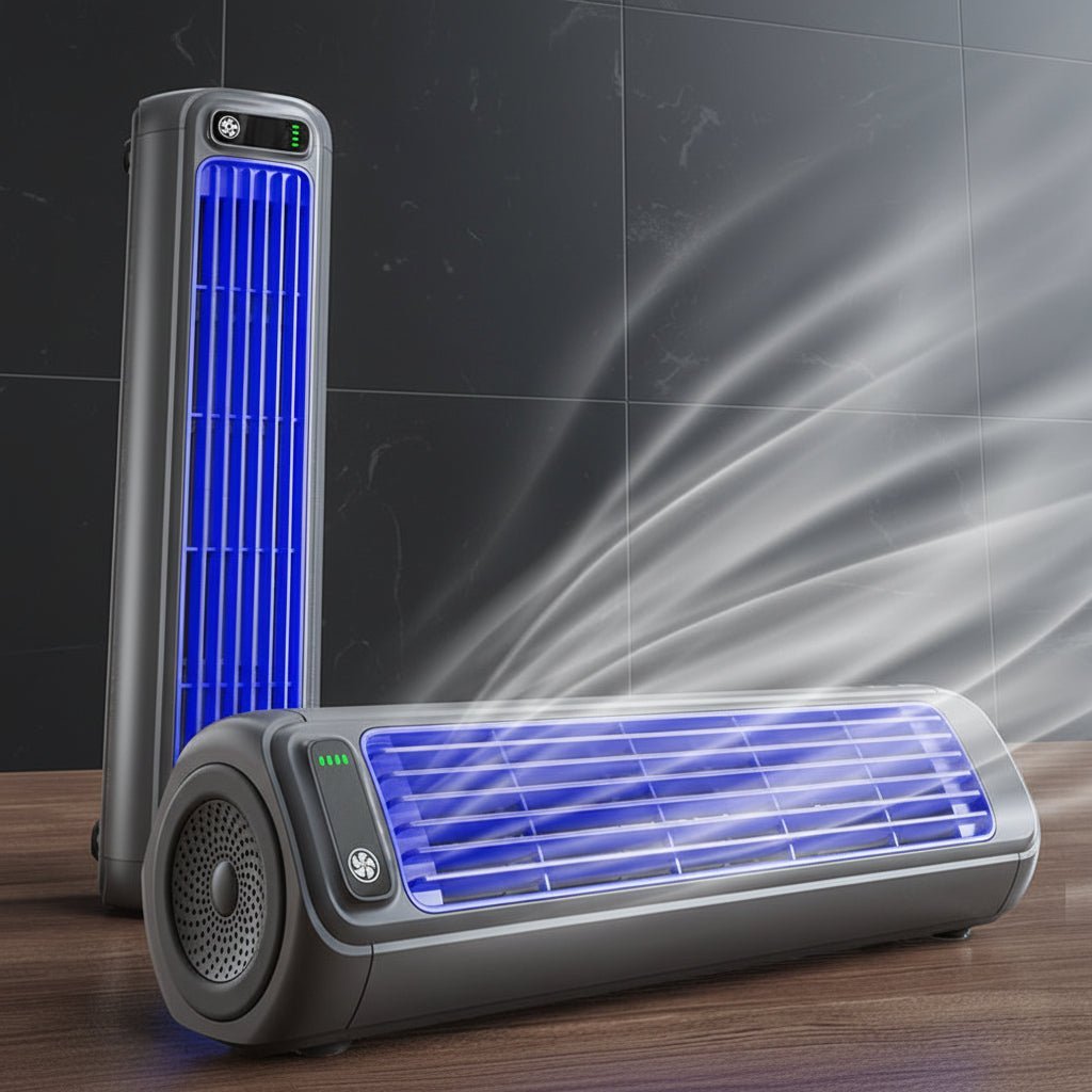 Bladeless Tower Fan with LED Display and Touch Control