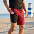 2-in-1 Athletic Shorts with Built-In Compression Liner