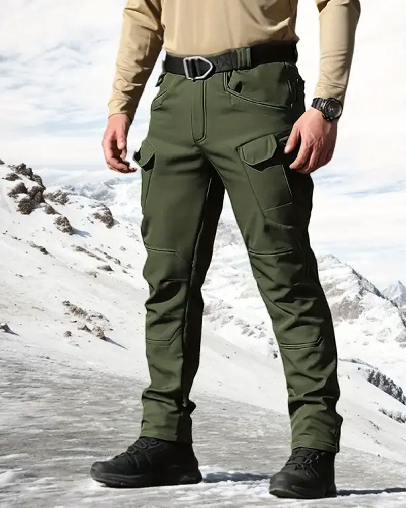 Men's Fleece Lined Tactical Cargo Trousers