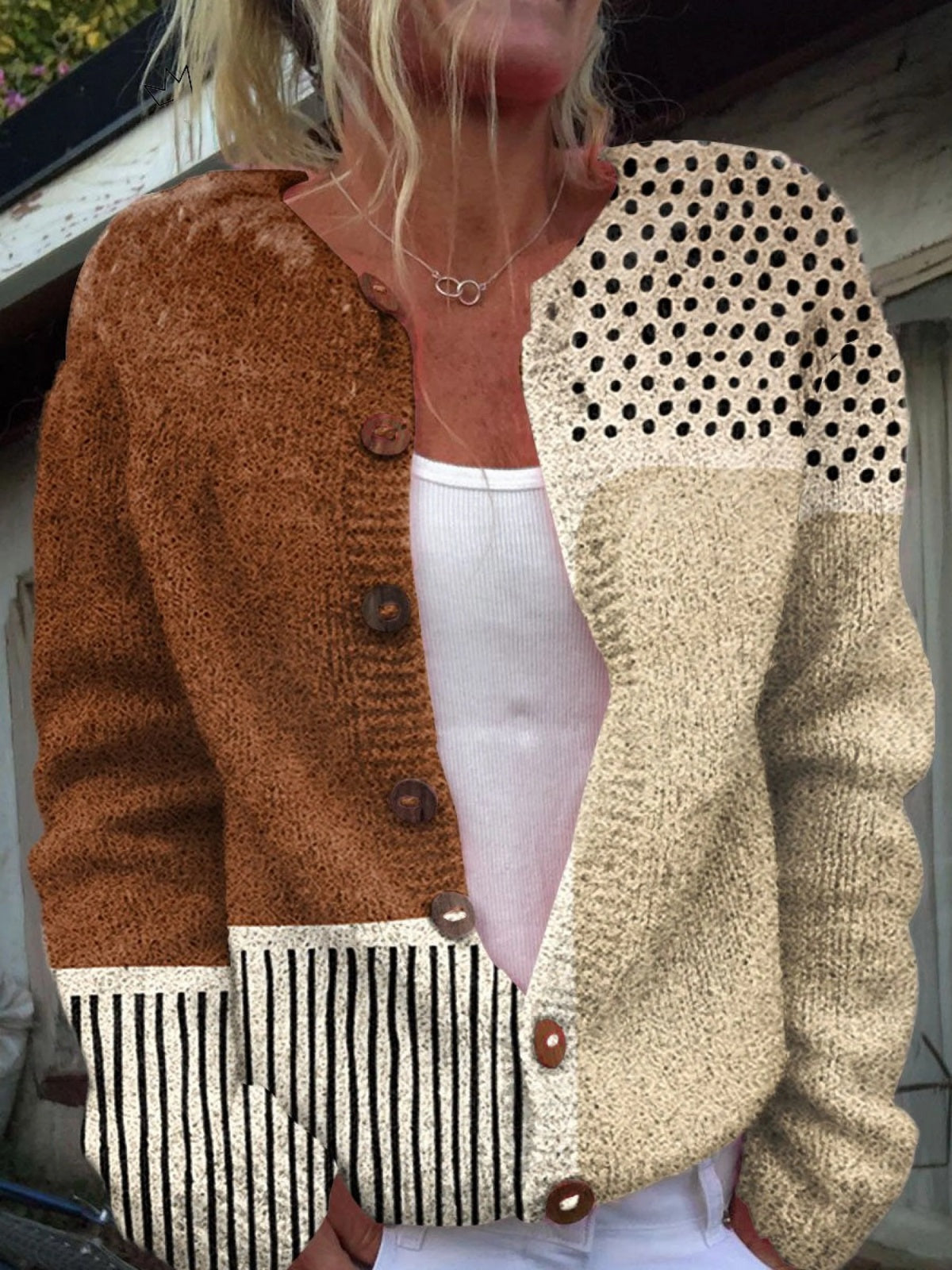 Women's Button-Front Knit Cardigan