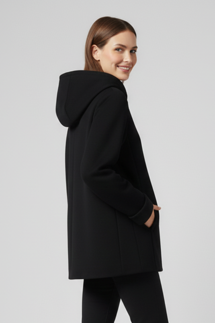 Veste à capuche oversize pour femme avec fermeture à glissière