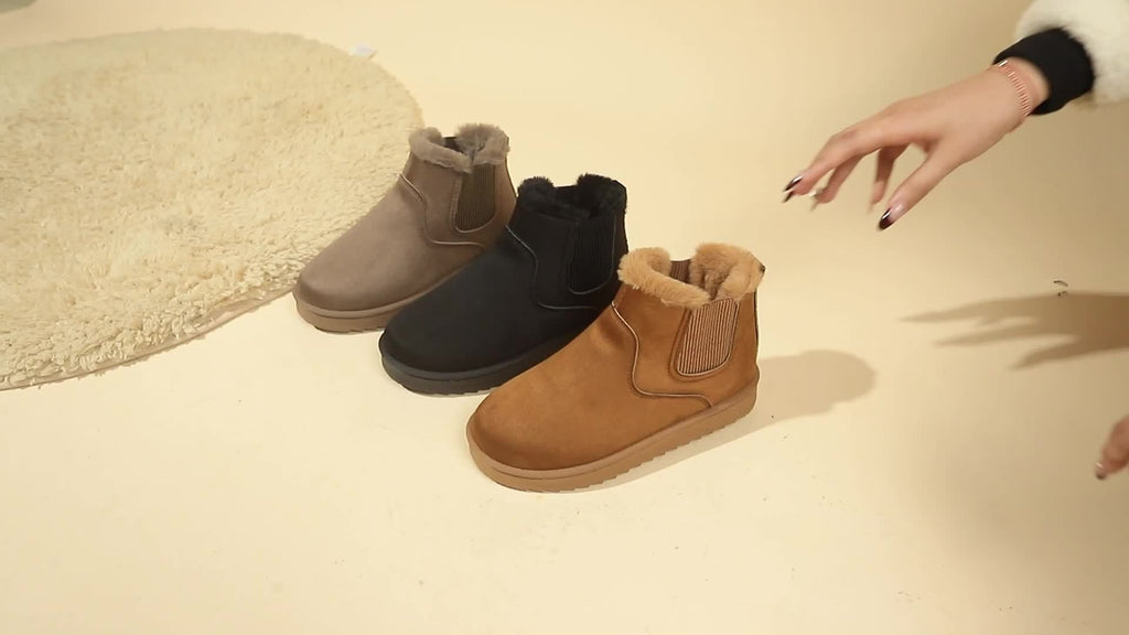 Women's Faux Fur Lined Slip-On Snow Boots