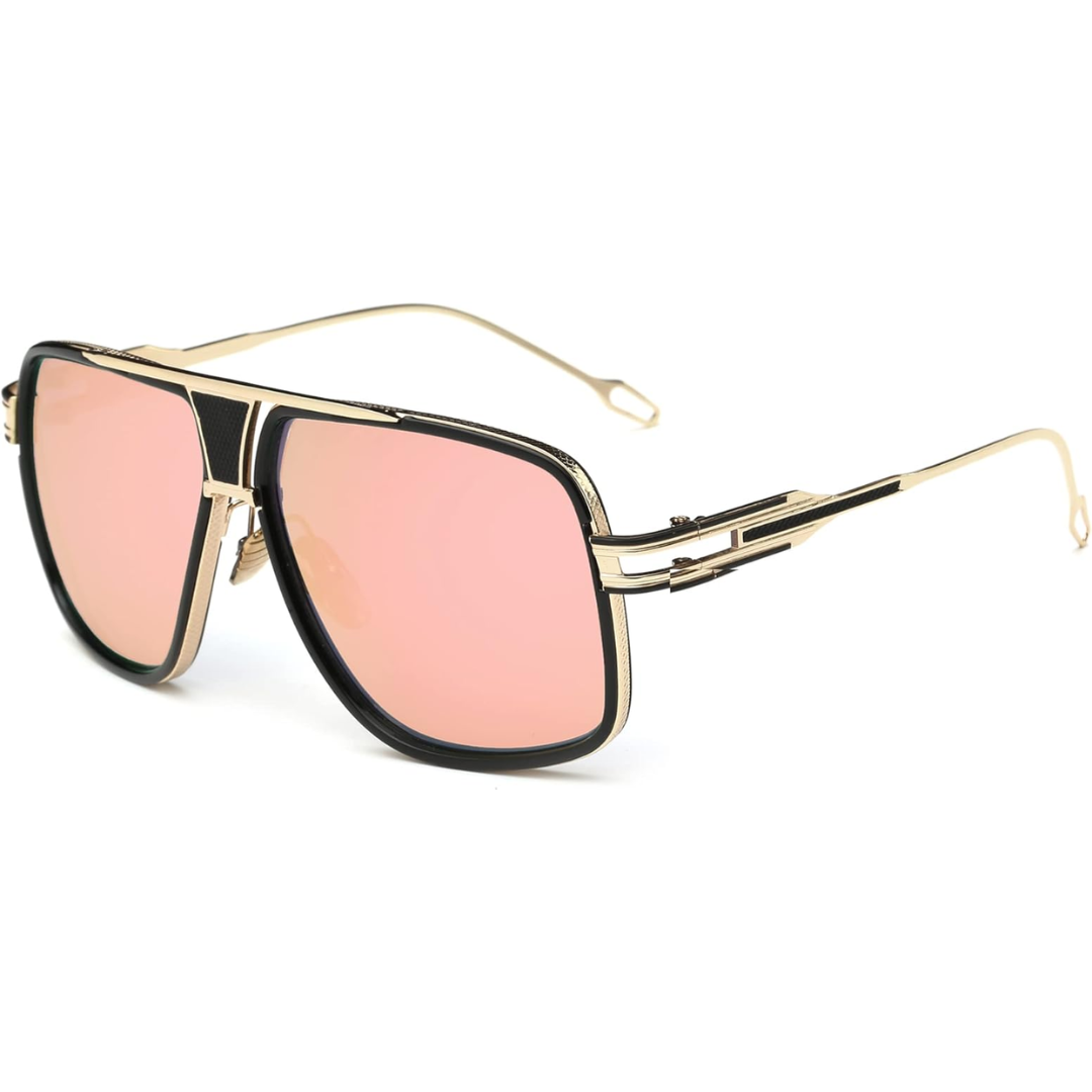 Lunettes de soleil aviateur oversize avec monture en alliage