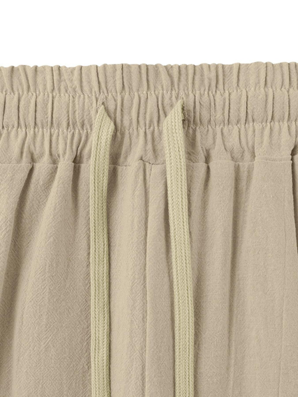 Relaxed Fit Linen Blend Trousers with Pintuck Detailing
