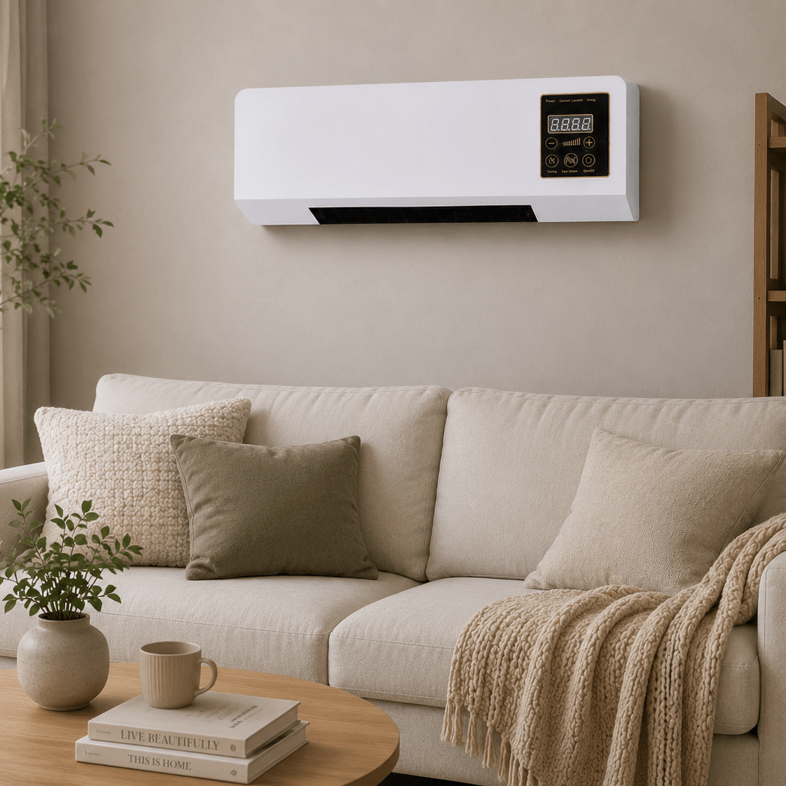 Wall-Mounted Digital Heater with LED Display