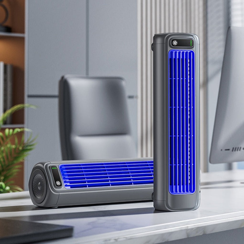 Bladeless Tower Fan with LED Display and Touch Control