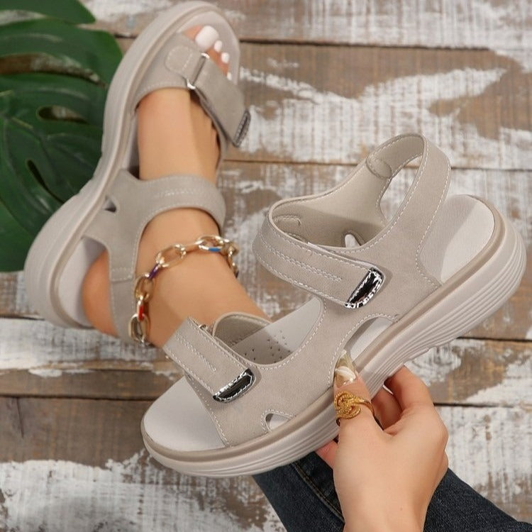 Adjustable Strap Platform Comfort Sandals