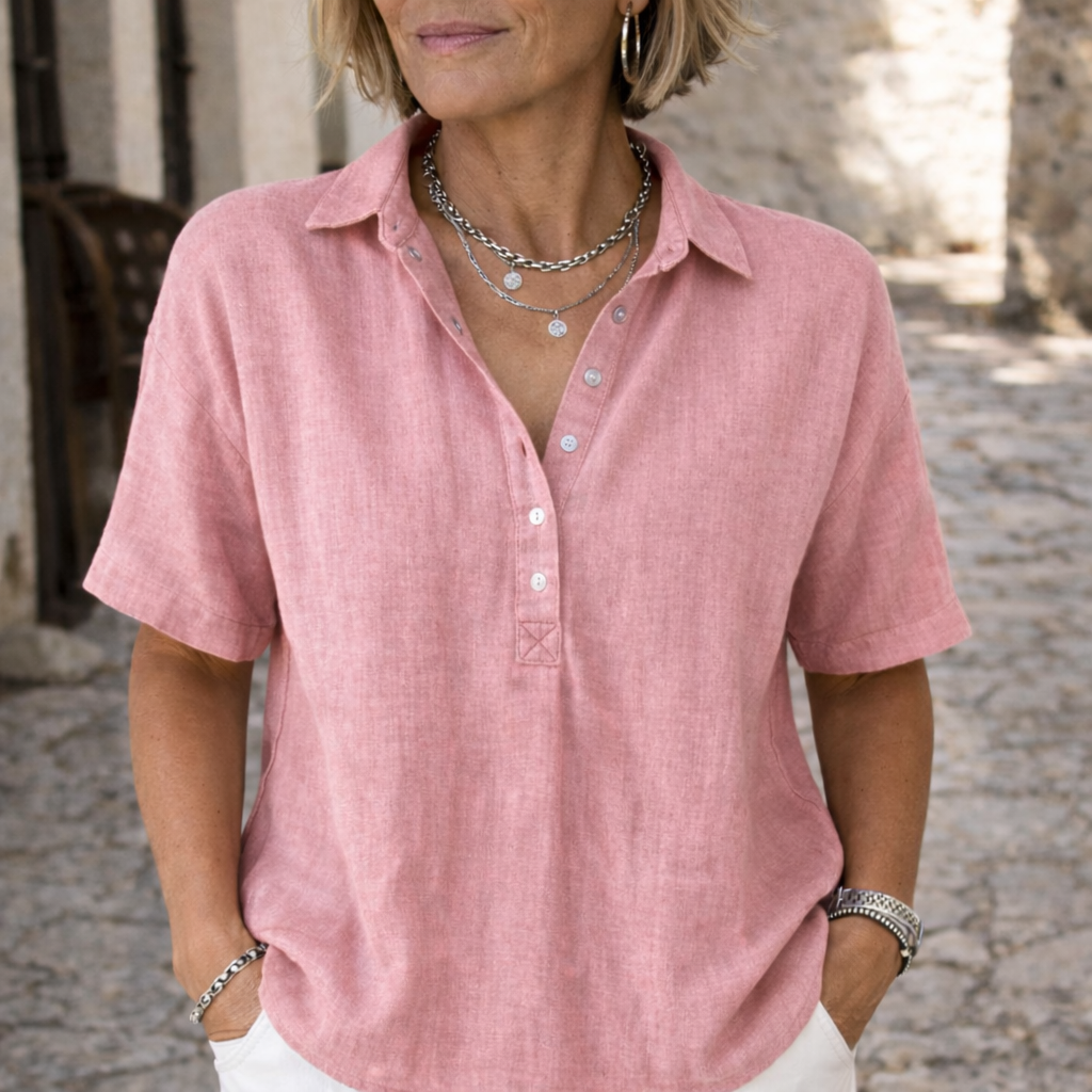 Sophia | Lightweight Linen Blouse With Timeless Everyday Style