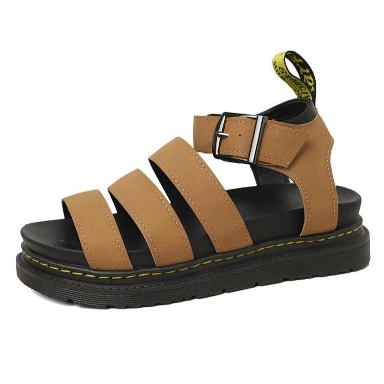 Multi-Strap Buckle Chunky Platform Sandals