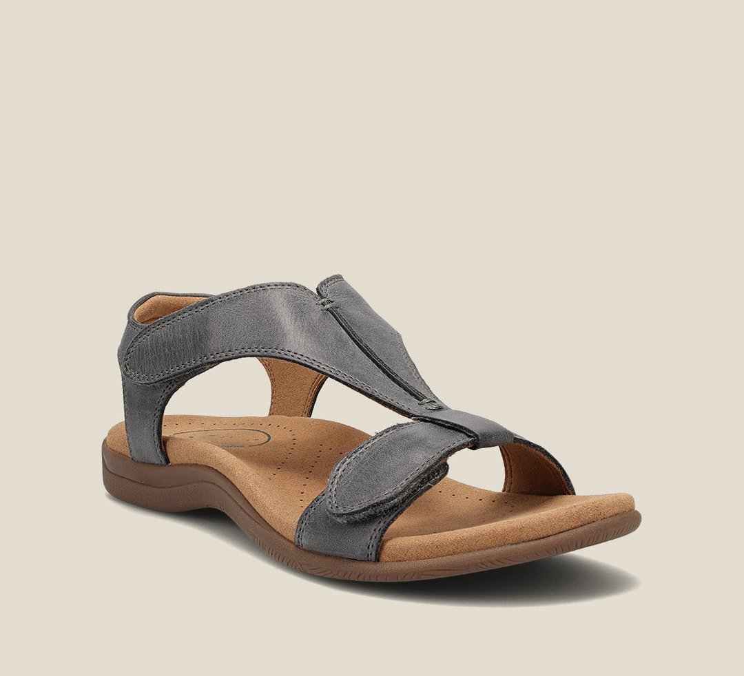 Comfort Cushioned Strap Sandals with Velcro Closure