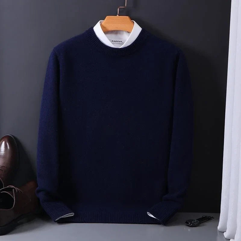 Men's Fine Knit Crewneck Pullover Sweater
