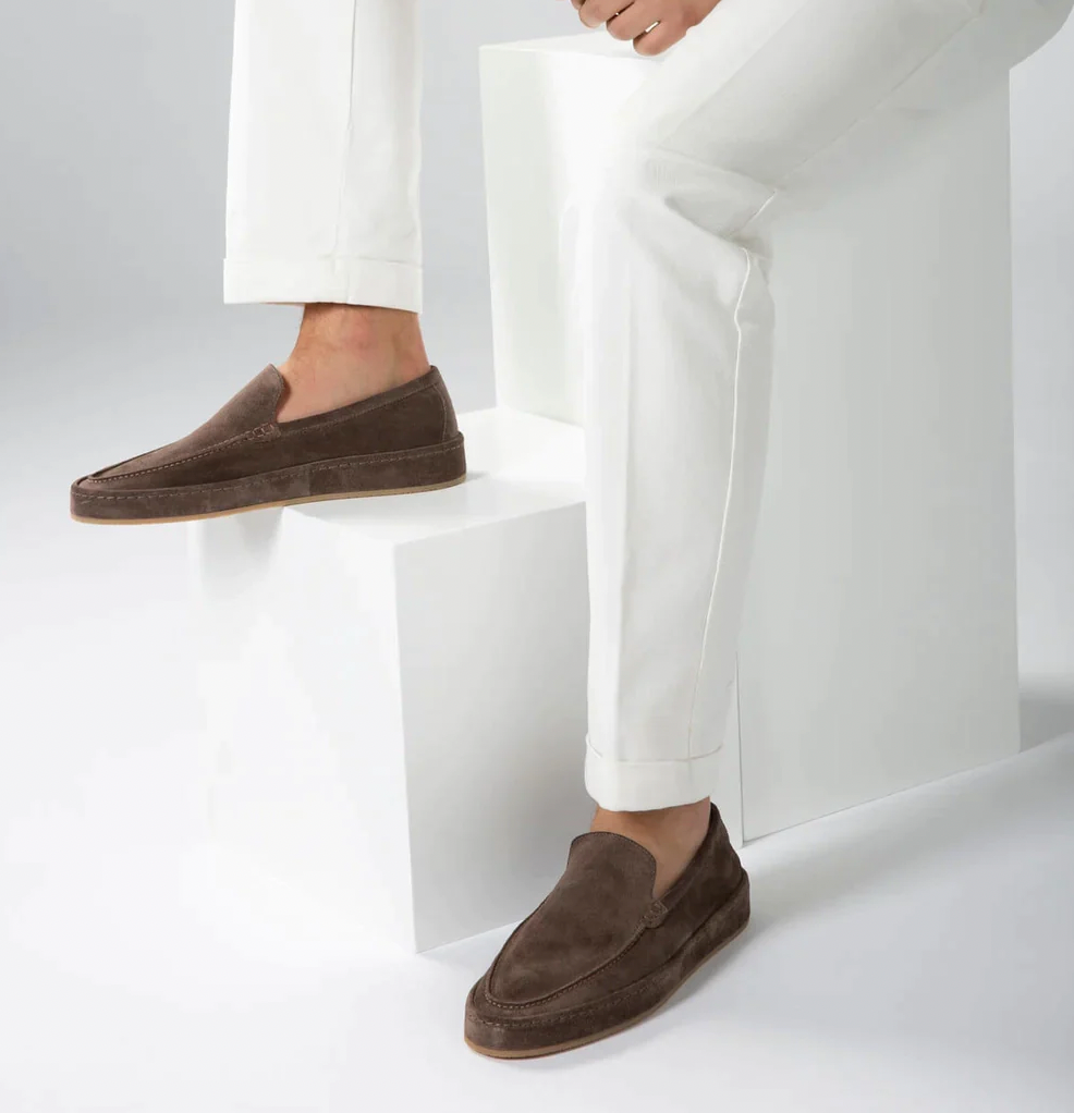 Men's Suede-Effect Slip-On Loafers