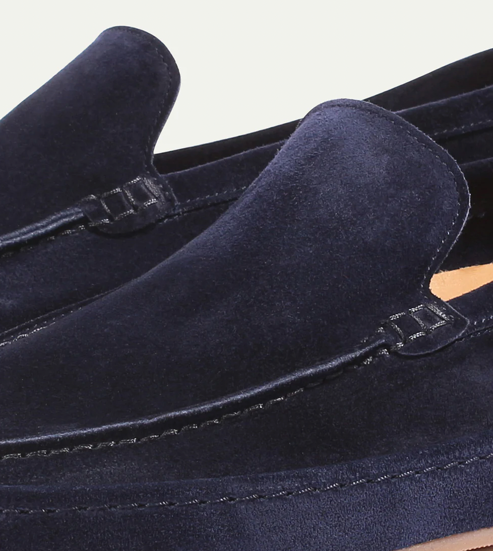 Men's Suede-Effect Slip-On Loafers
