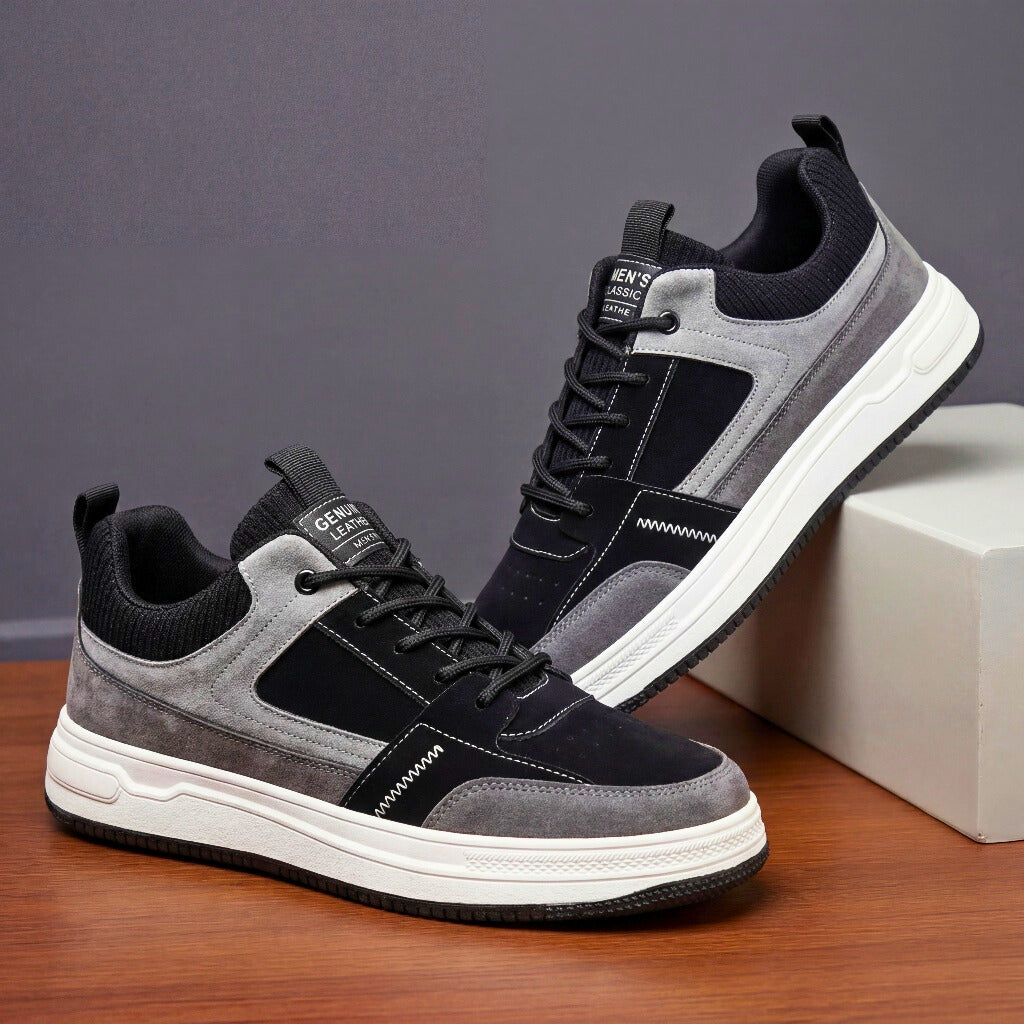 Men's Colourblock Suede Low-Top Sneakers