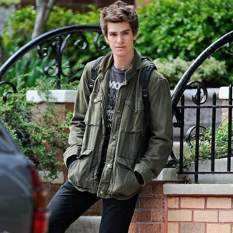 Men's Cotton Field Jacket with Adjustable Waist