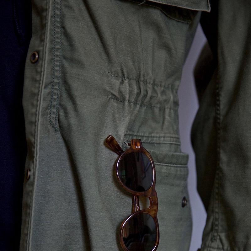 Men's Cotton Field Jacket with Adjustable Waist