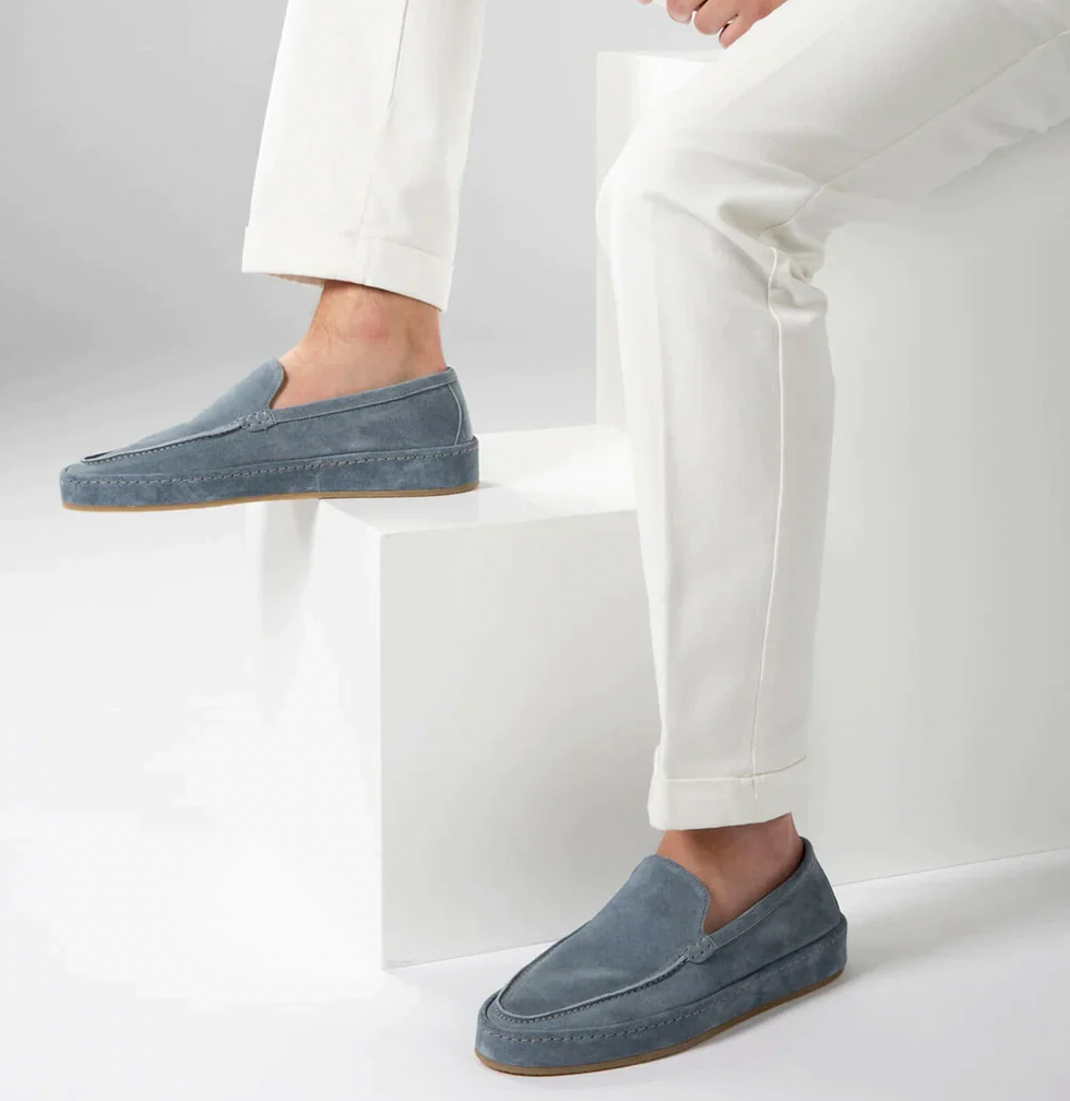 Men's Suede-Effect Slip-On Loafers