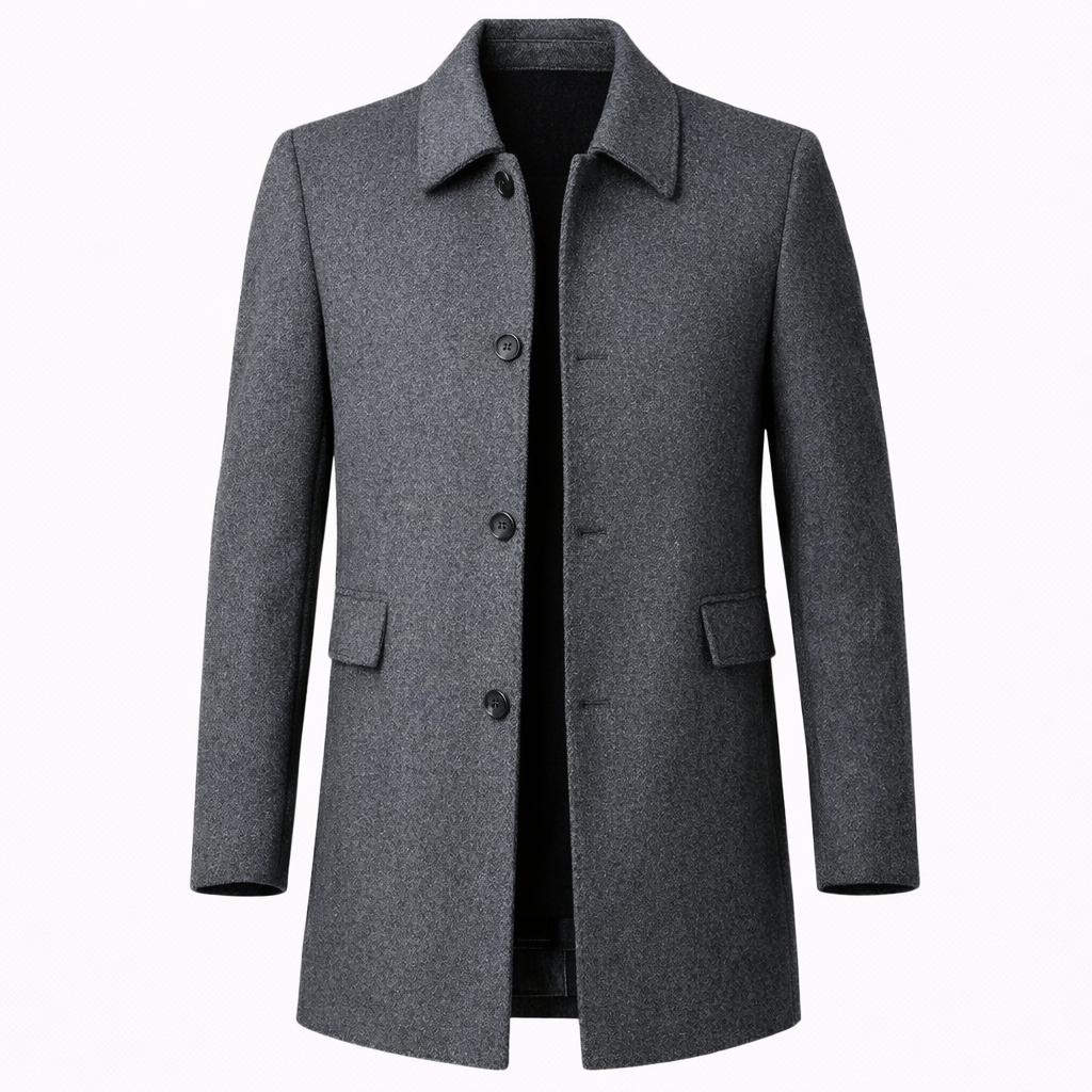 Men's Notch Collar Longline Coat