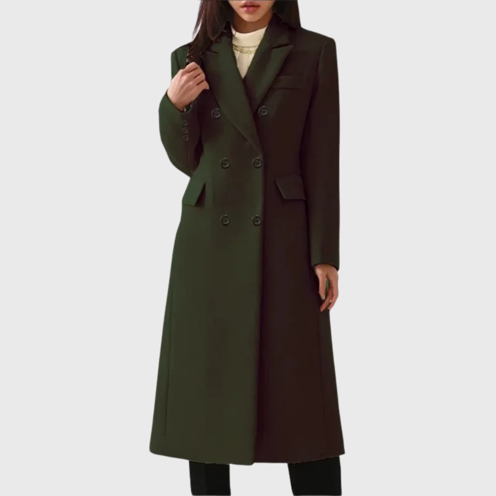 Women's Double-Breasted Tailored Longline Coat