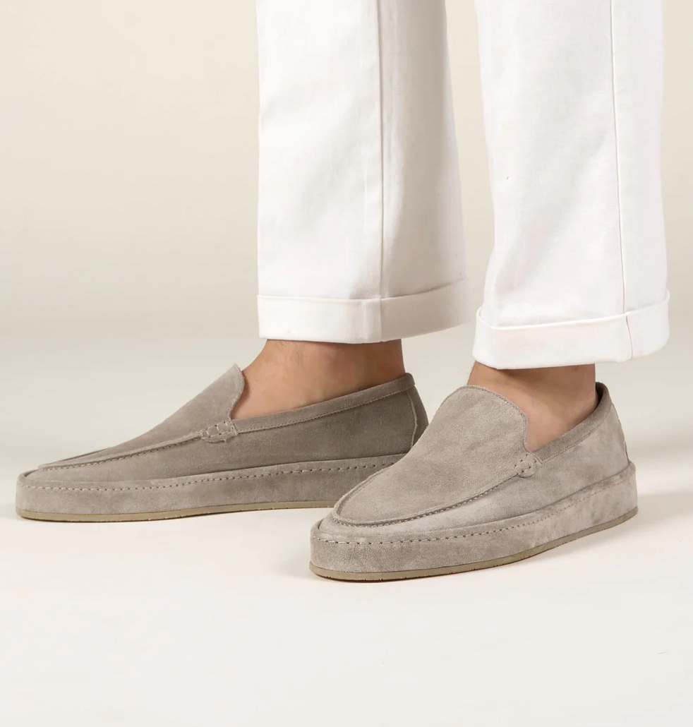 Men's Suede-Effect Slip-On Loafers