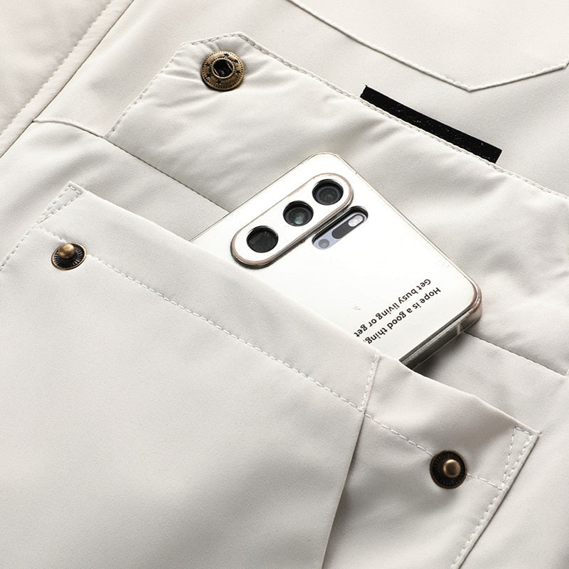 Men's Waterproof Multi-Pocket Utility Jacket