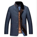 Veste matelassée rembourrée pour homme avec col en fausse fourrure