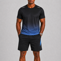 Ombre Athletic Tee and Shorts Two Piece Set