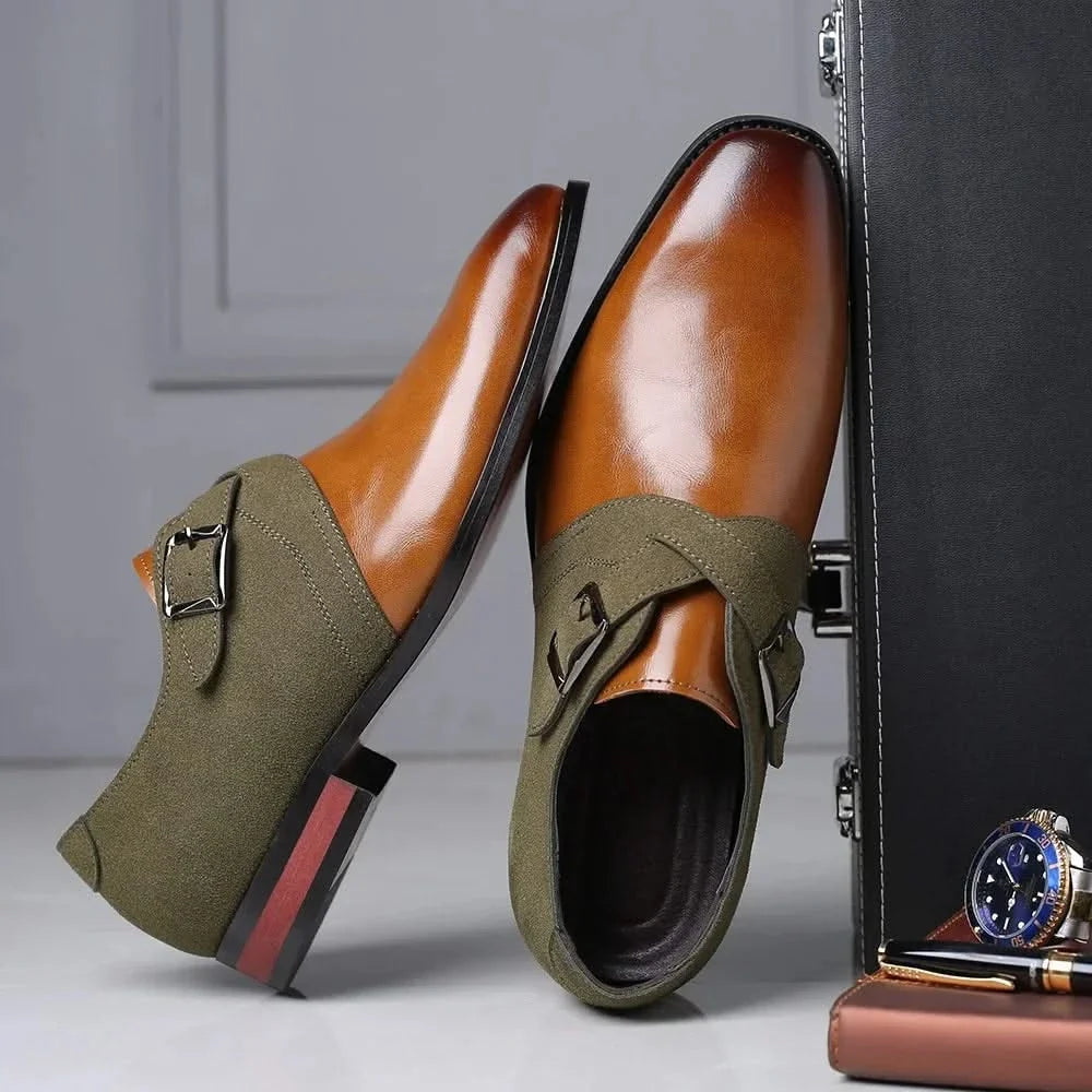 Men's Two-Tone Monk Strap Dress Shoes