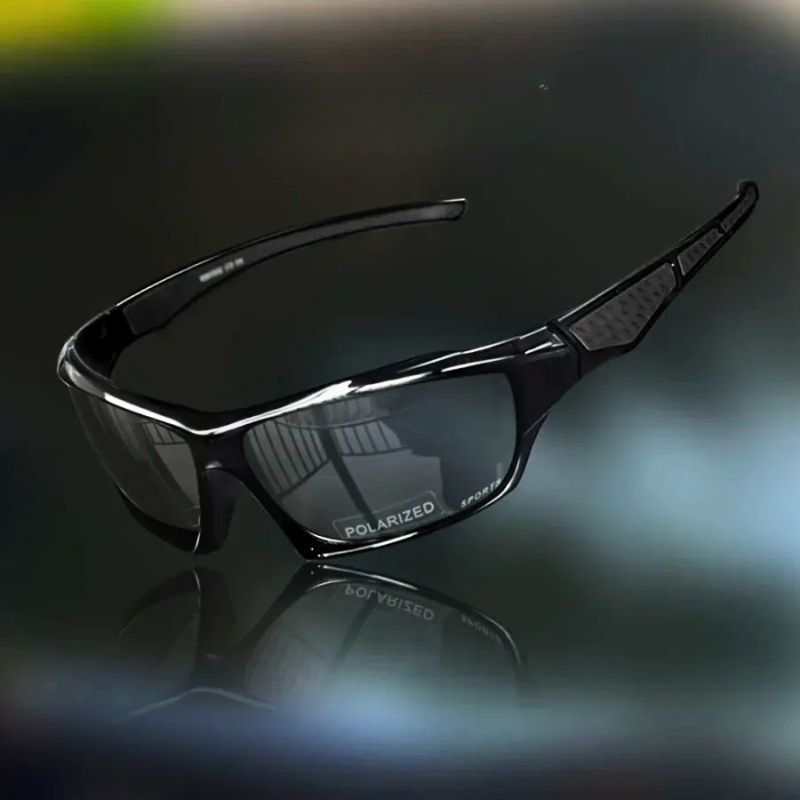 Polarized Sports Wrap Sunglasses with Mirrored Lens