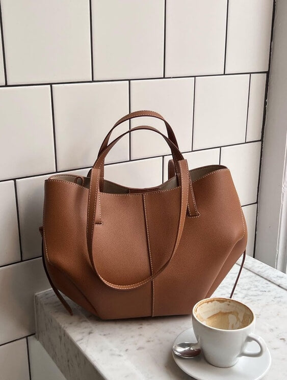 Women's Vintage Style Structured Tote Bag