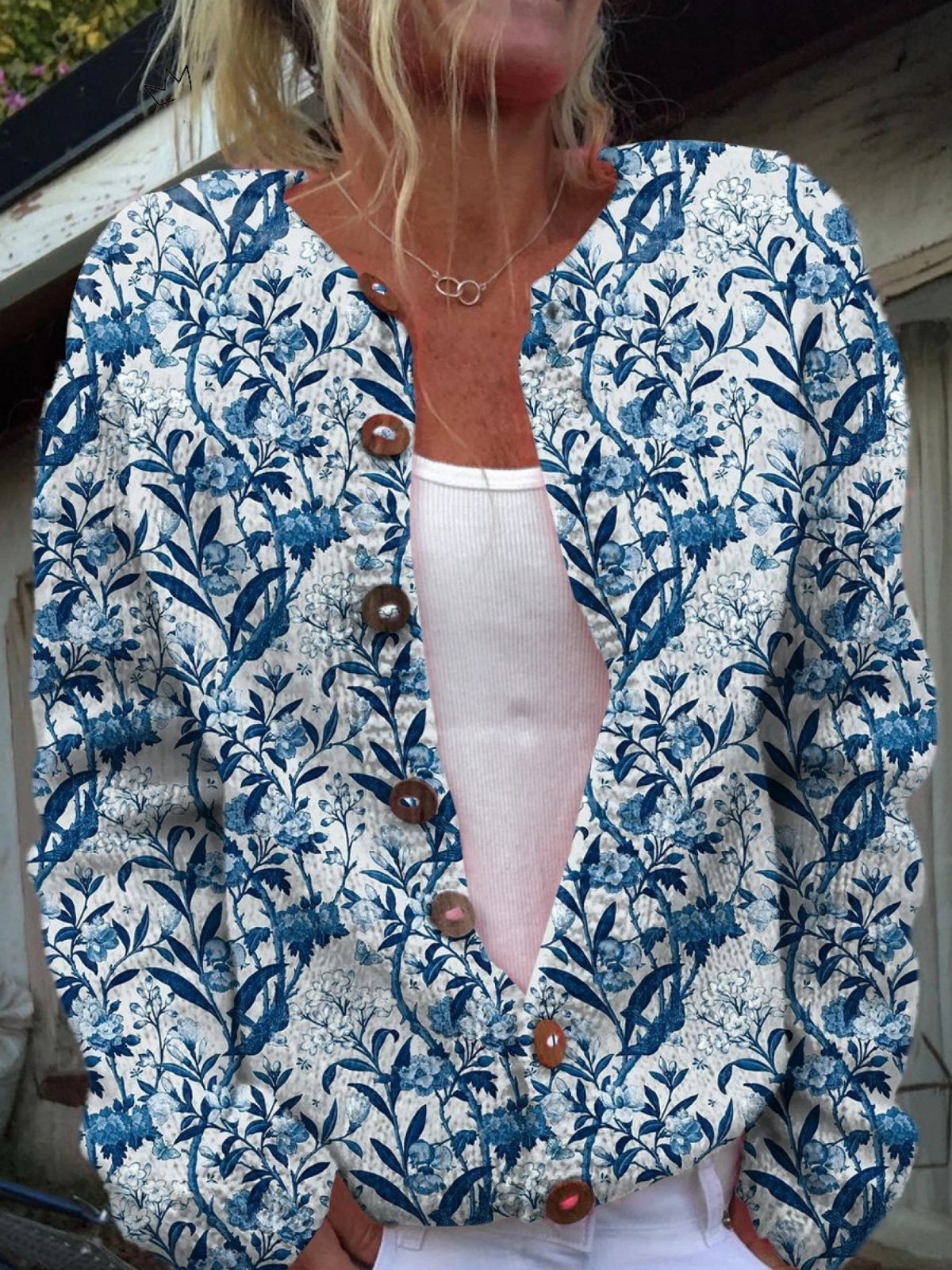 Women's Button-Front Knit Cardigan