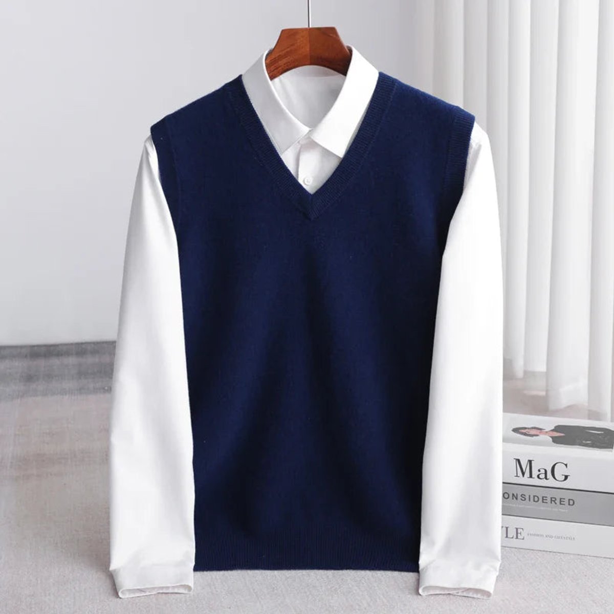 Men's Knitted V-Neck Sweater Vest