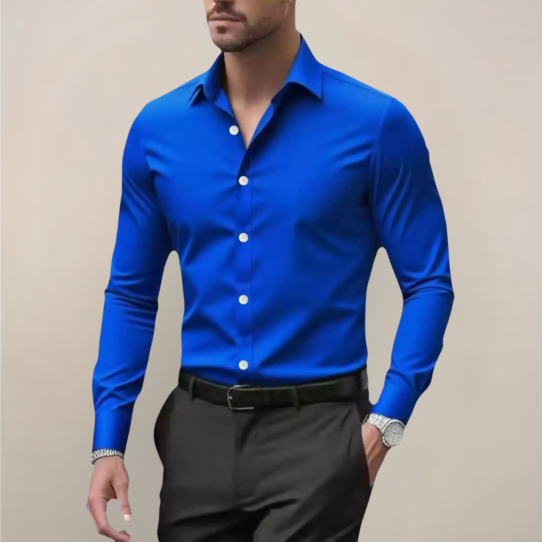 Men's Slim Fit Long Sleeve Dress Shirt
