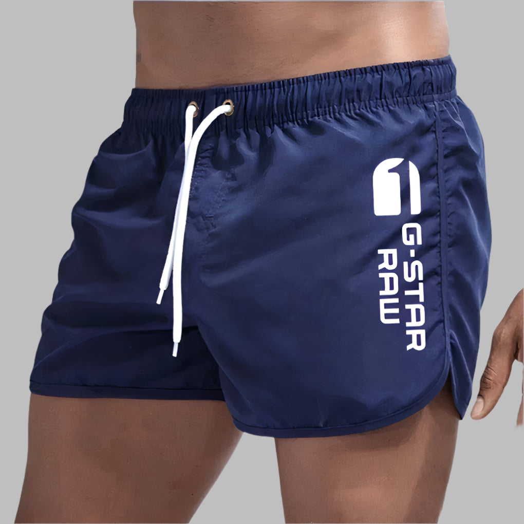Short de bain à séchage rapide avec cordon de serrage