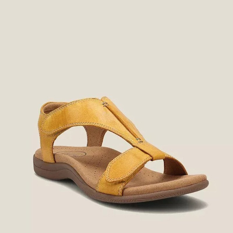 Comfort Cushioned Strap Sandals with Velcro Closure