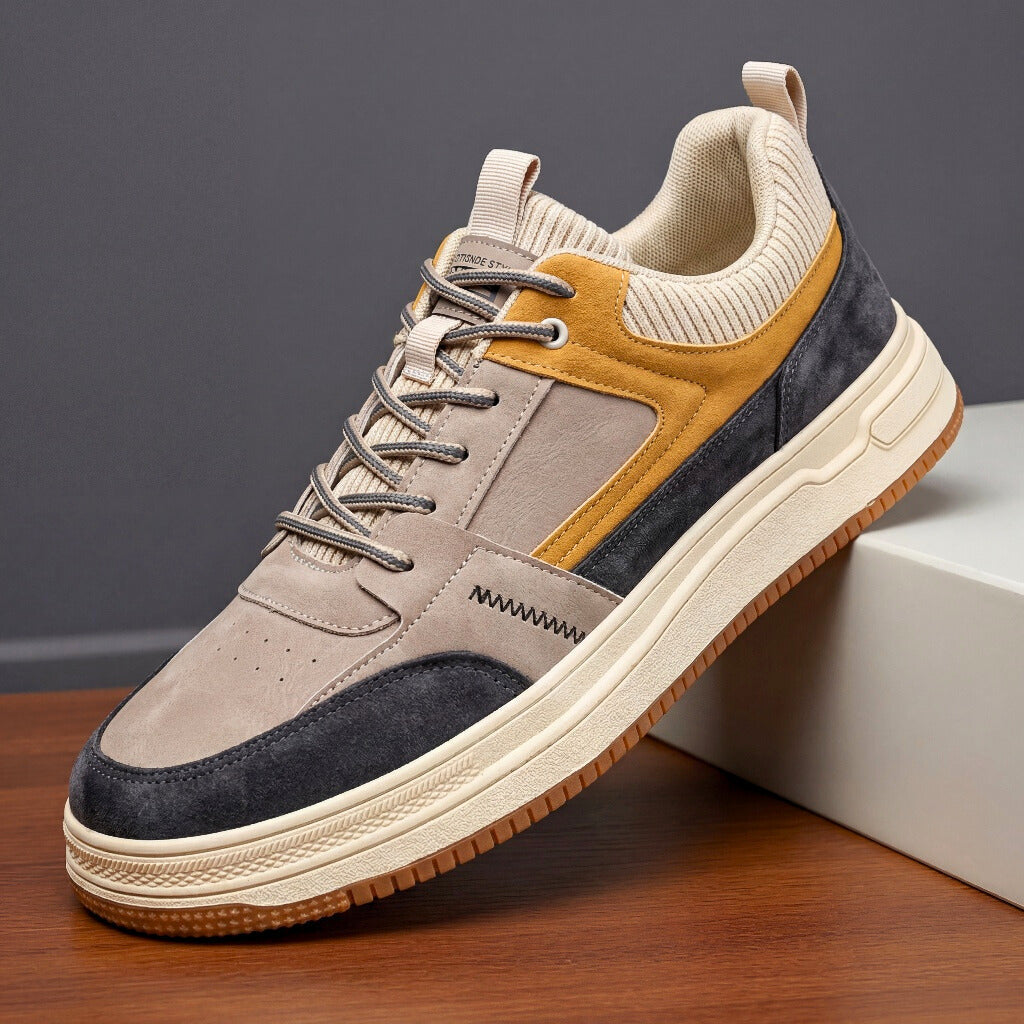 Men's Colourblock Suede Low-Top Sneakers