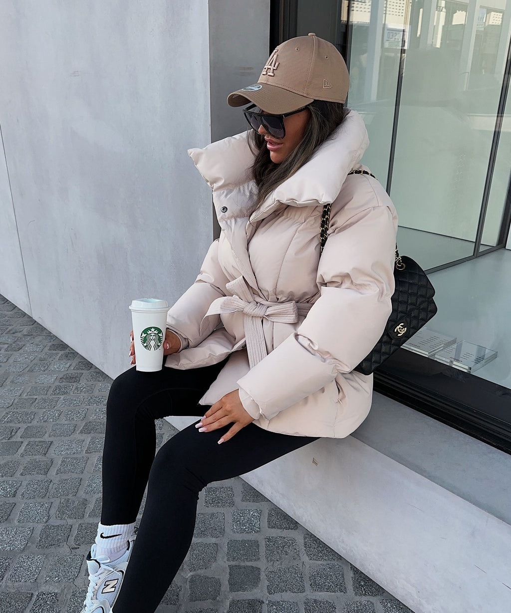 Doudoune ceinturée pour femme