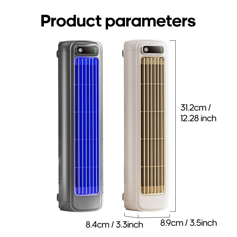 Bladeless Tower Fan with LED Display and Touch Control