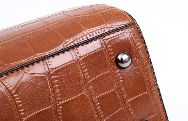 Croc Embossed 4-Piece Handbag Set with Crossbody Bags