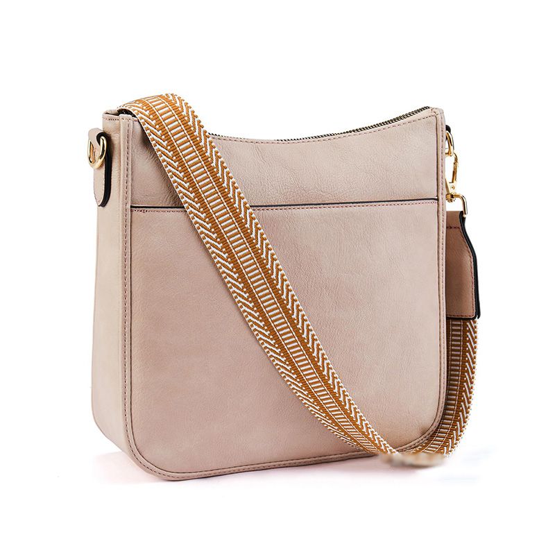 Crossbody Bag with Woven Jacquard Strap