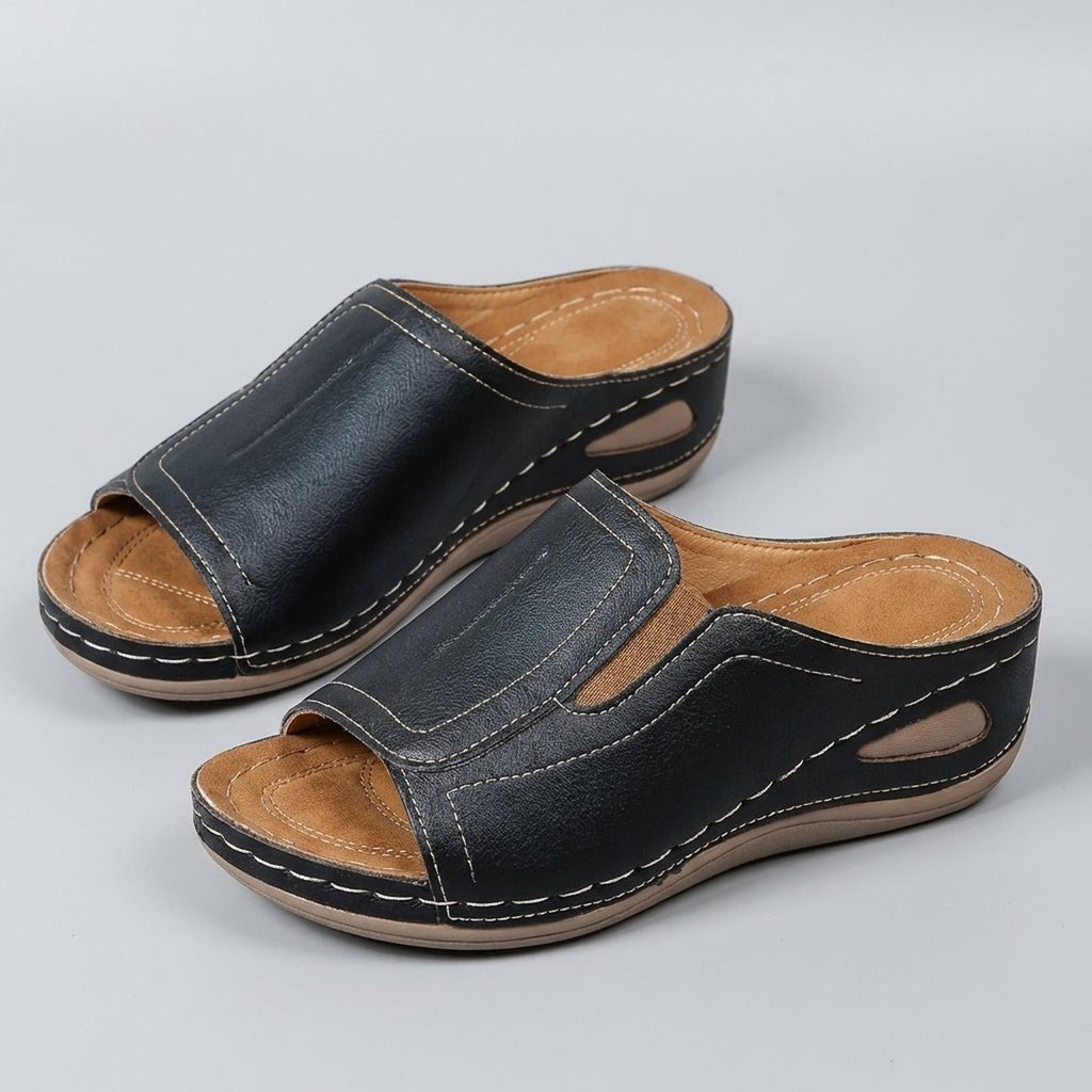 Open Toe Slip-On Orthopedic Wedge Sandals