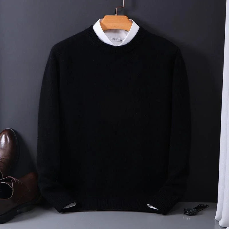 Men's Fine Knit Crewneck Pullover Sweater