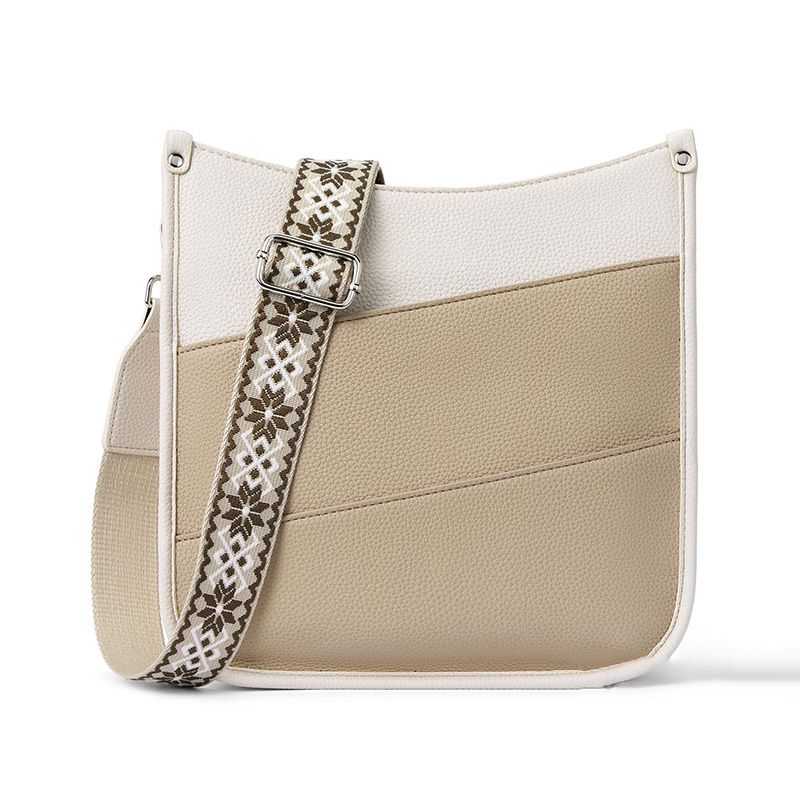 Crossbody Bag with Woven Jacquard Strap