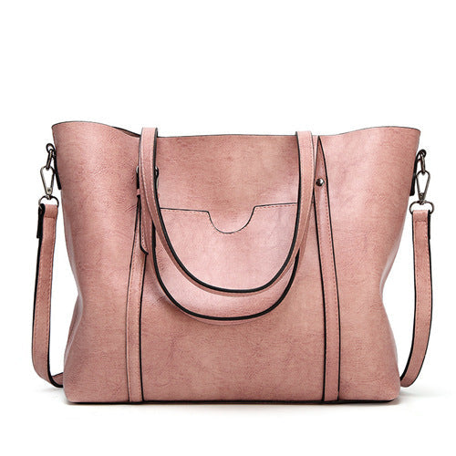 Vintage Wax Finish Oversized Tote Bag
